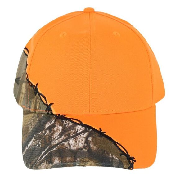 CTM Kati Unisex Barbed Wire Embroidered Camo Baseball Cap - Picture 1 of 3